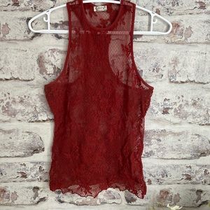 Free People Intimately Sheer Racerback Top Size Medium